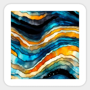 Alcohol ink waves pattern Sticker